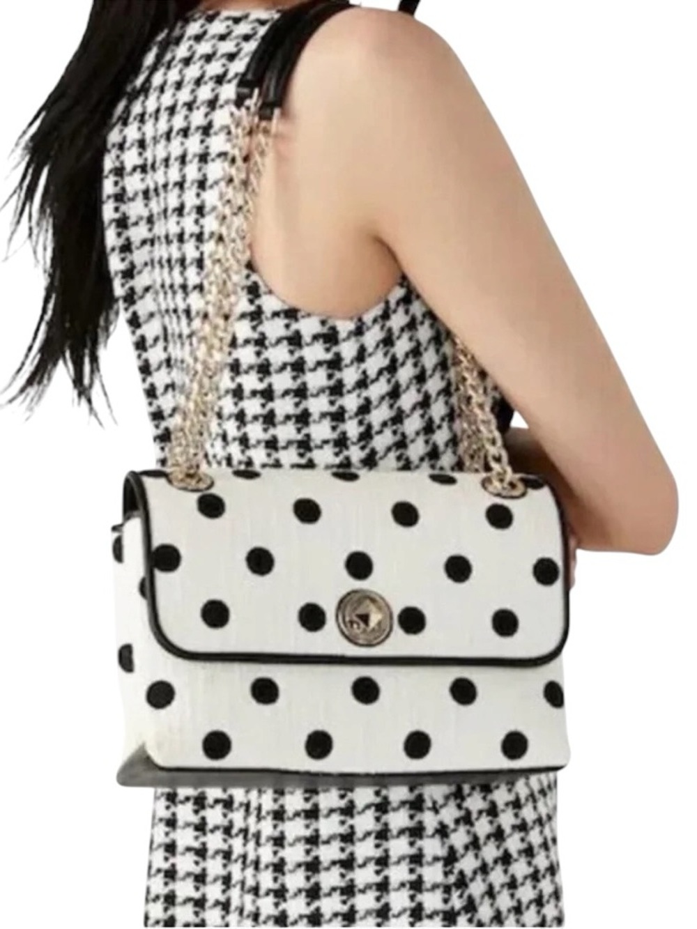 Kate Spade New York Natalia Tweed Medium Flap Convertible Shoulder Bag NWT